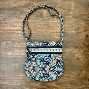 Vera Bradley Hipster Paisley Crossbody Women’s Shoulder Bag Blue & Orange